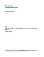Training effects of adding resistive arm exercise to a walking program